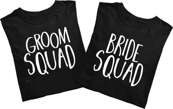 Bride Groom Squad T-Shirt Humus