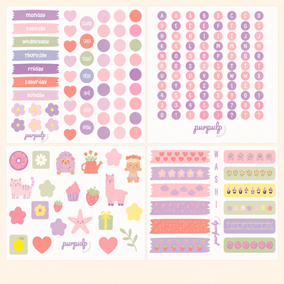 A5 Decorative Stickers for Journals, Planners & Laptops