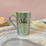 Personalized Tall coffee mug in pastel love