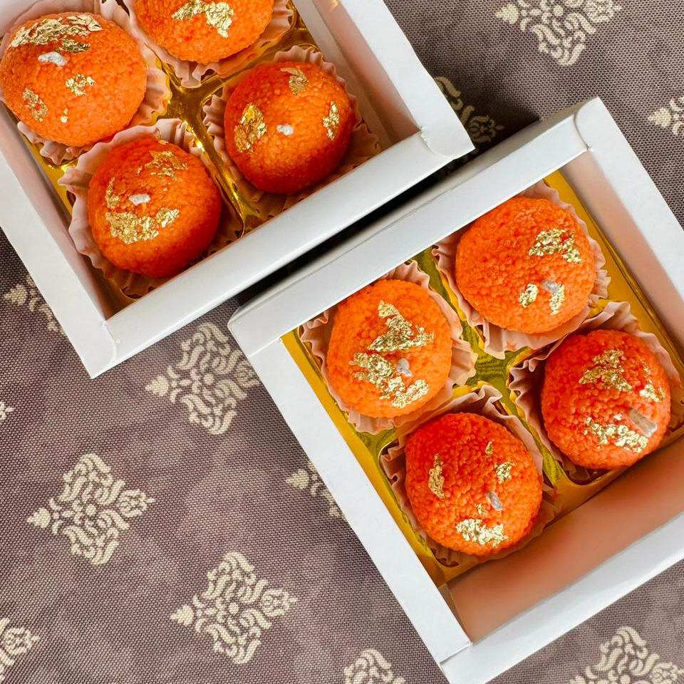Motichoor Laddoo Candles Set of 4