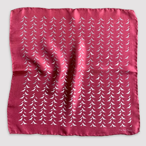 Pink Dove Pocket Square