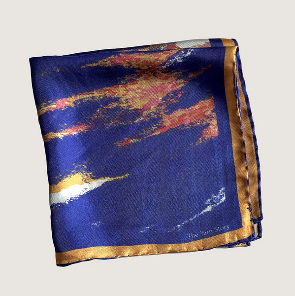 Blue Coral Pocket Square