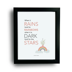 Rain and Rainbows Desk / Wall Frame