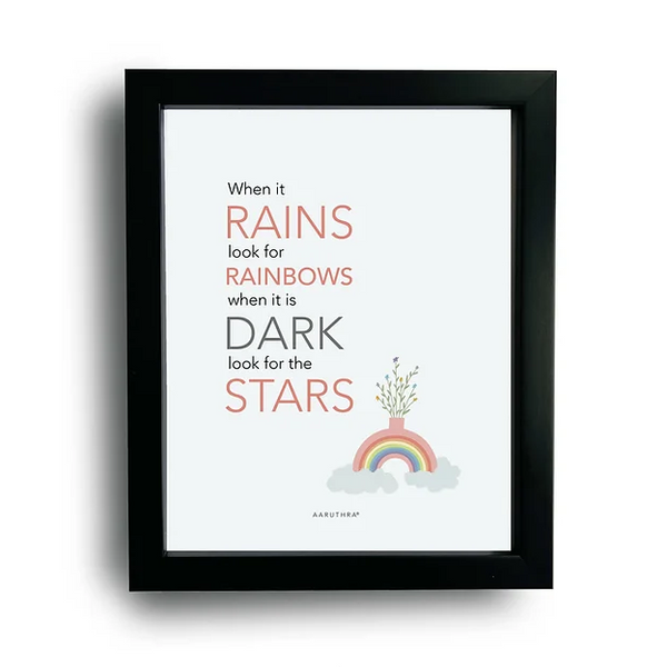 Rain and Rainbows Desk / Wall Frame