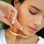 Aurelia White Enamel Gold Neckpiece