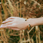 Hexa Enamel Gold Cuff
