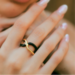 Twistie 2-way Enamel Gold Ring