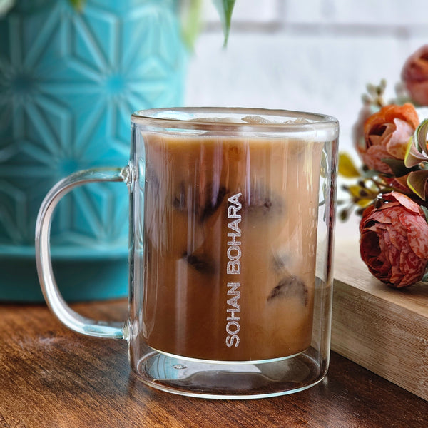 Send Personalized Double Wall Glass Mug Online