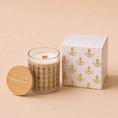 Deepa White Tea & Teak Scented Candle