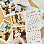 Desk Photo Calendar 2026 with Wooden Base Personalised
