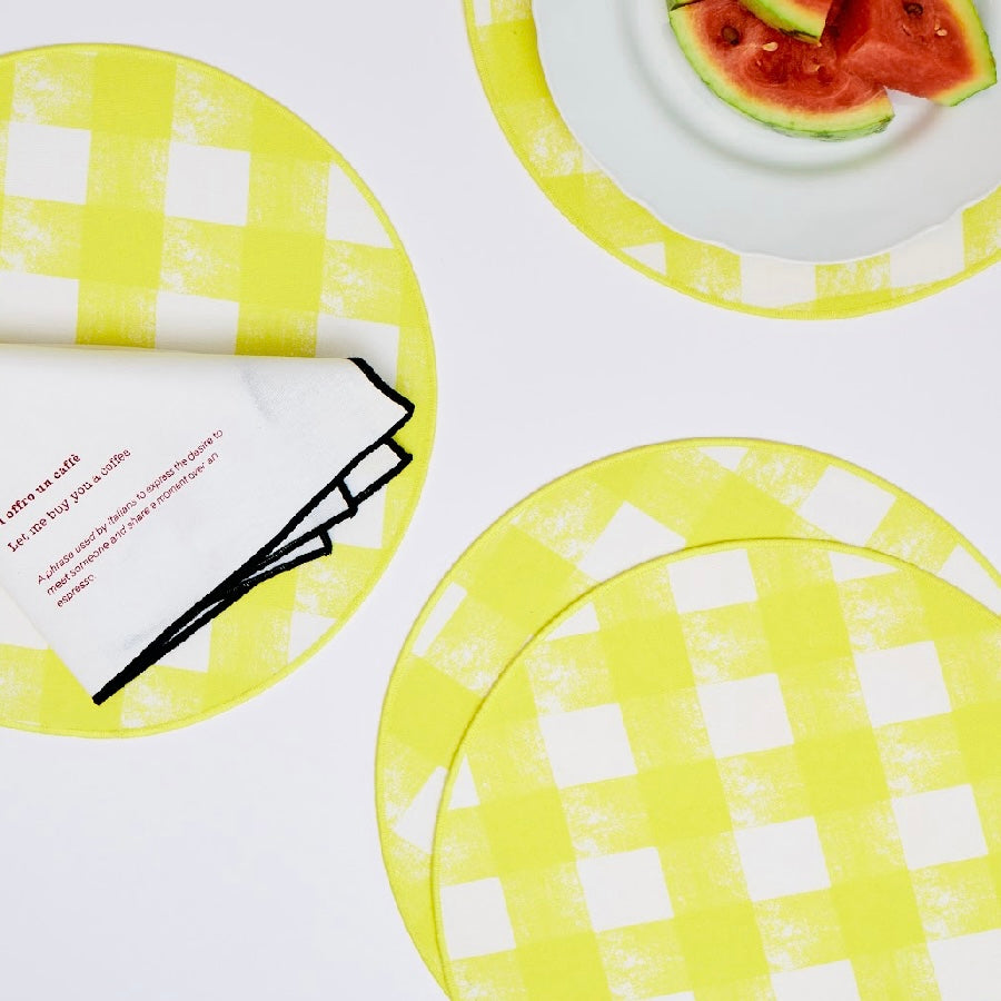 Palermo Yellow Placemat - Set of 6