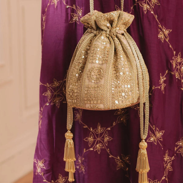 Bella Gold Potli Bag - The Style Salad
