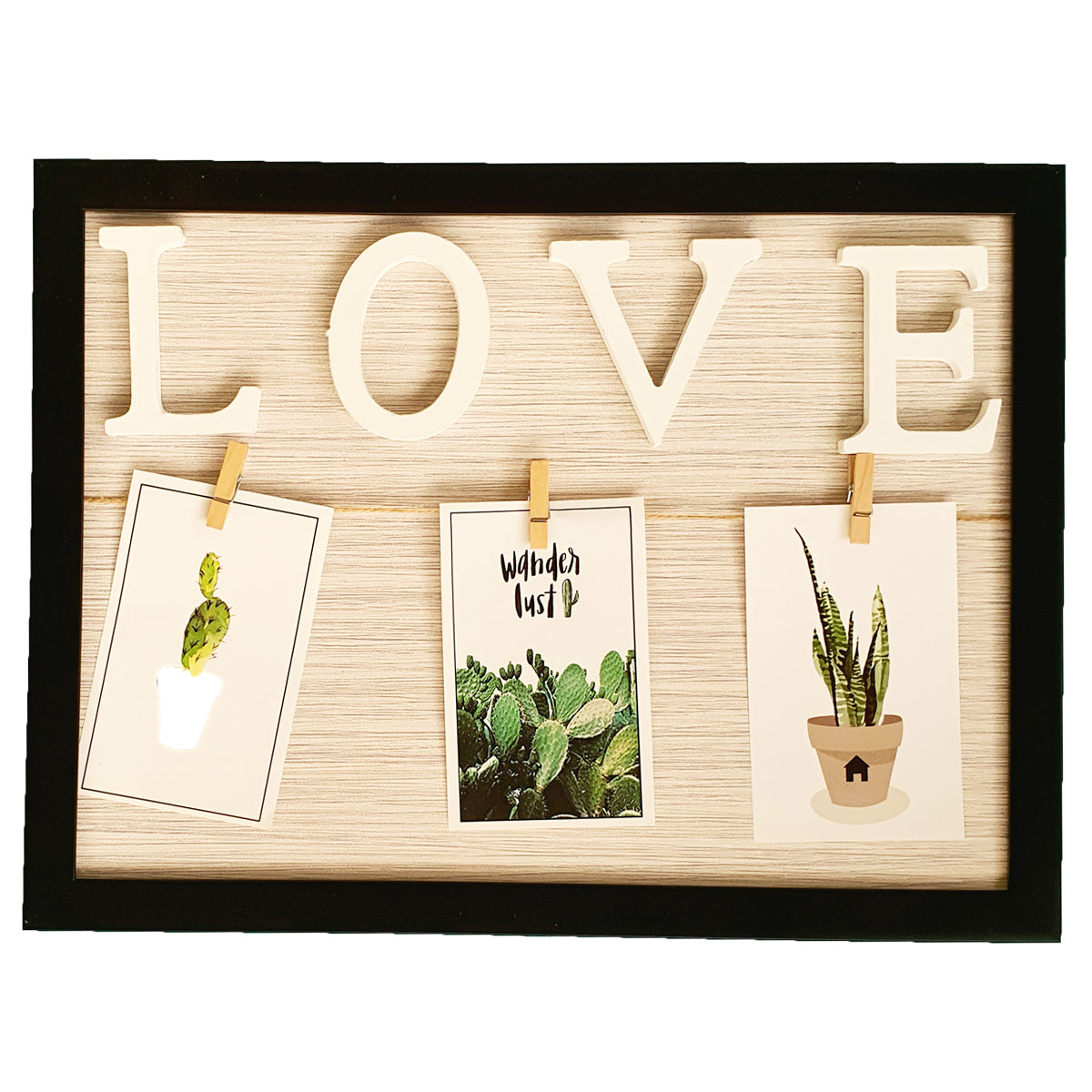 Love Wall Frame+Wooden Clips