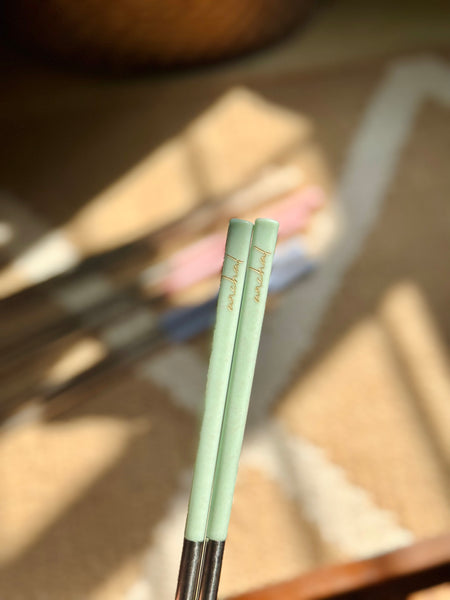 Pastel Chopsticks: Engraved
