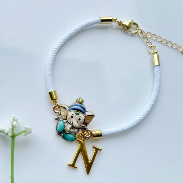 Shop Personalised rakhi with initial charm