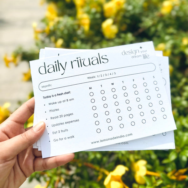 Daily Habit Tracker Card Sets Personalized