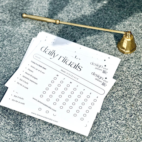 Daily Habit Tracker Card Sets Personalized