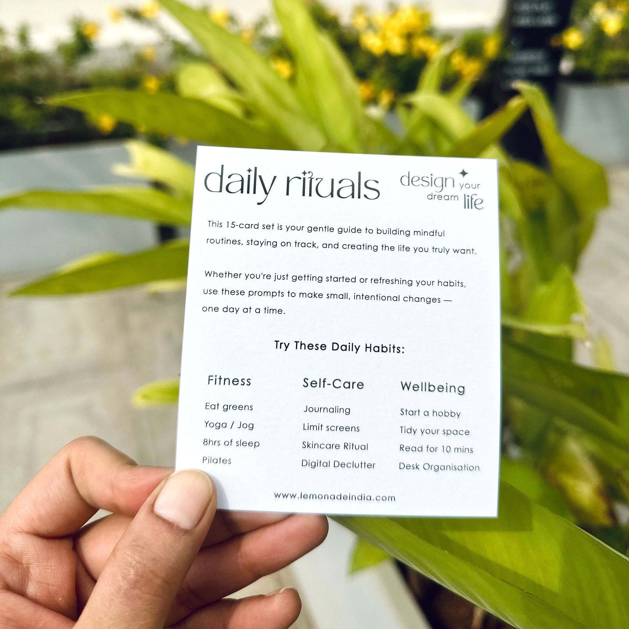 Daily Habit Tracker Card Sets Personalized