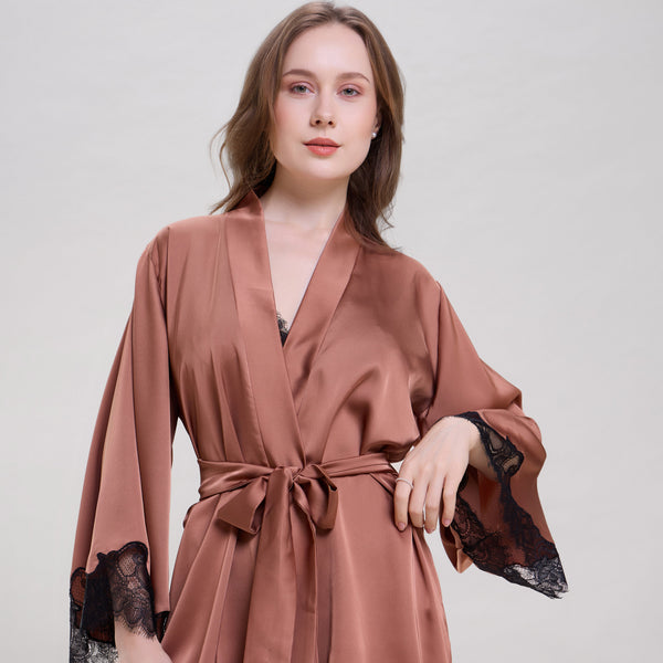Bronze Robe with Lace Sleeves Mysthelle