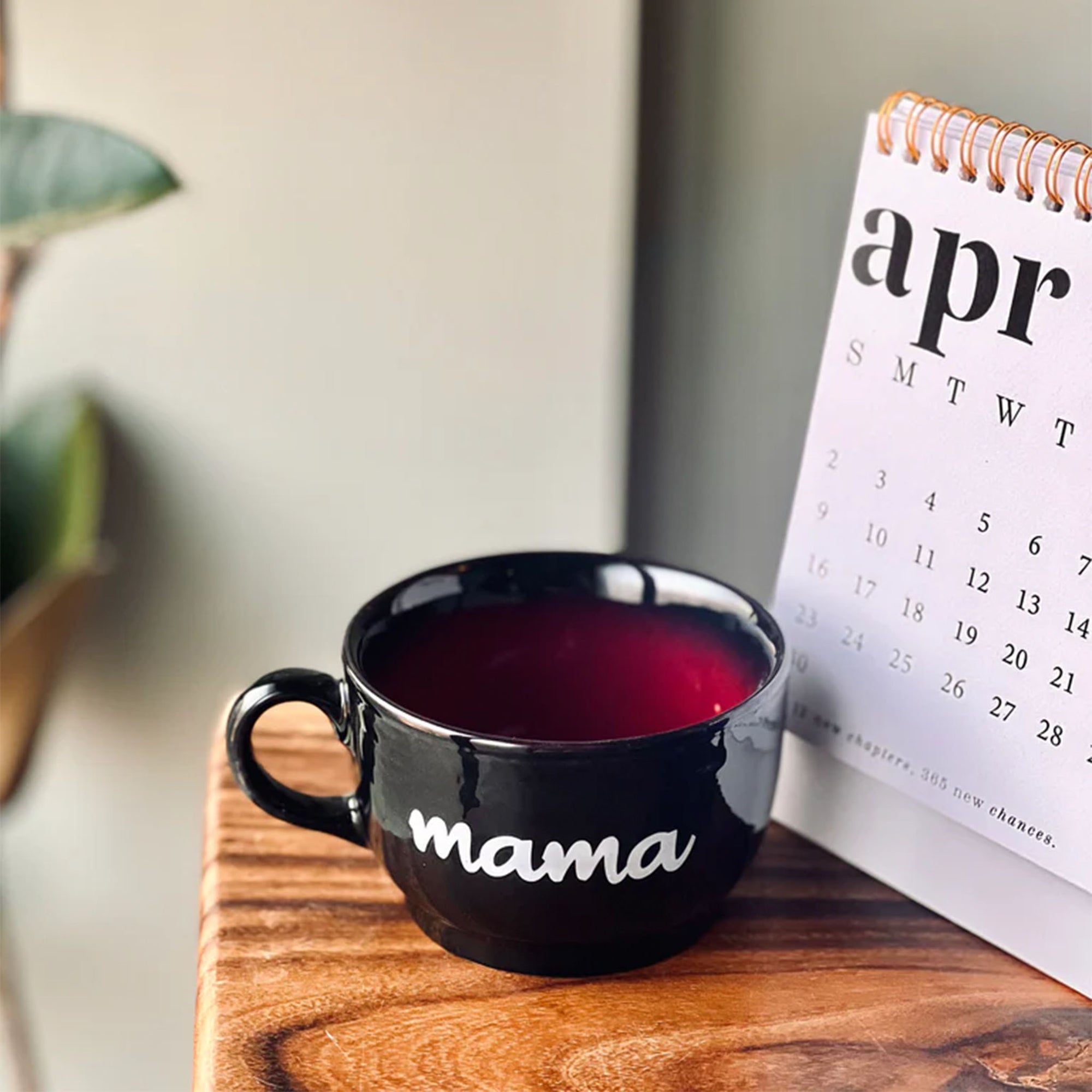 Bold Black Personalised Cappuccino Mug
