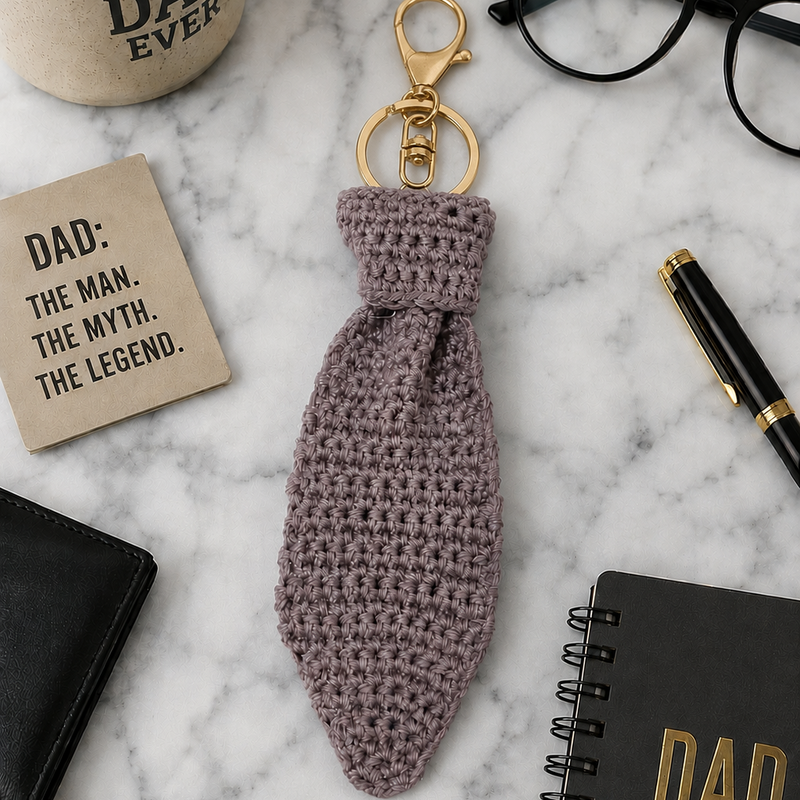 Father’s Day Tie Crochet Keychain