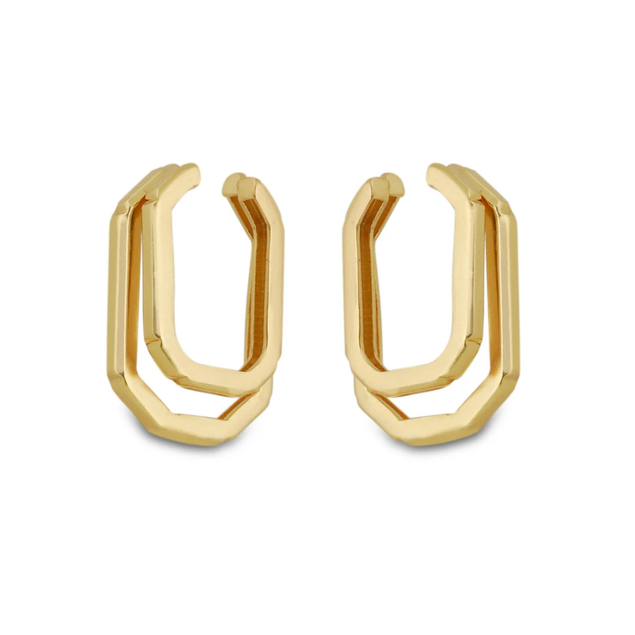 Ellipse Gold Earrings
