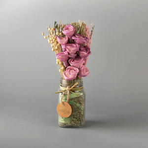 Buy Best Dried Floral Arrangements with Sola Pink Roses 