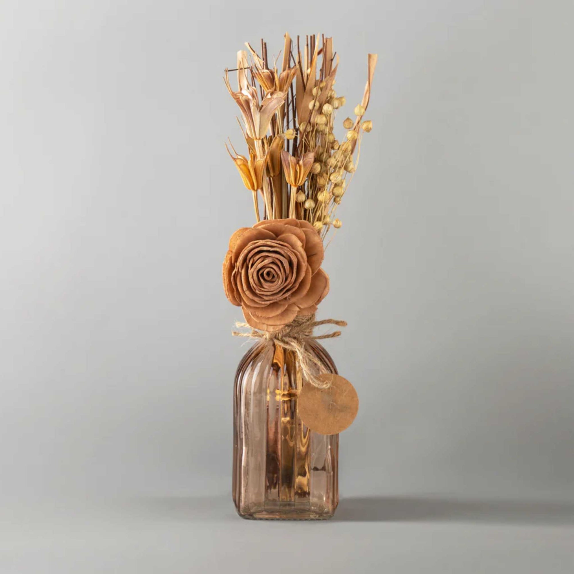 Autumn Ember Floral Arrangement with Vase