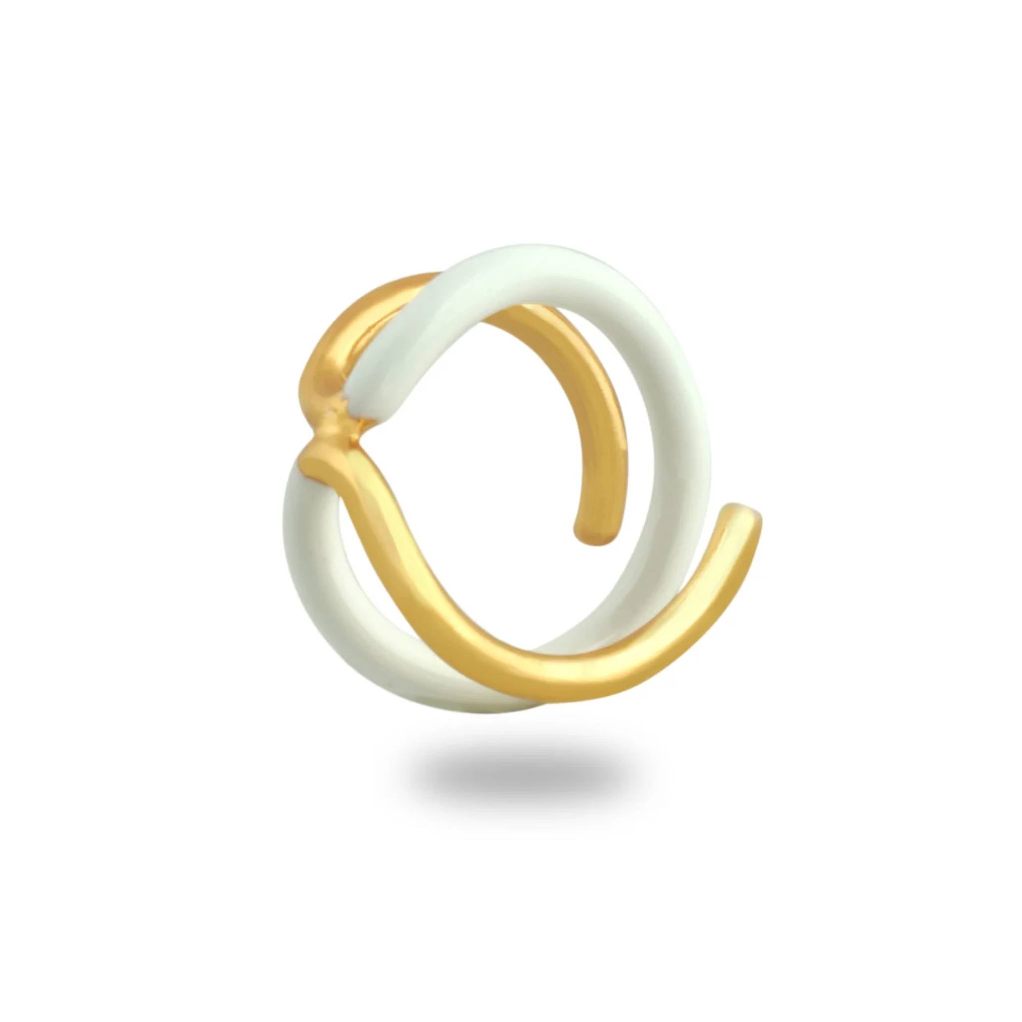 Twistie 2-way Enamel Gold Ring