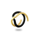Twistie 2-way Enamel Gold Ring
