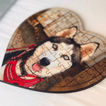 Wooden Heart Puzzle Personalized