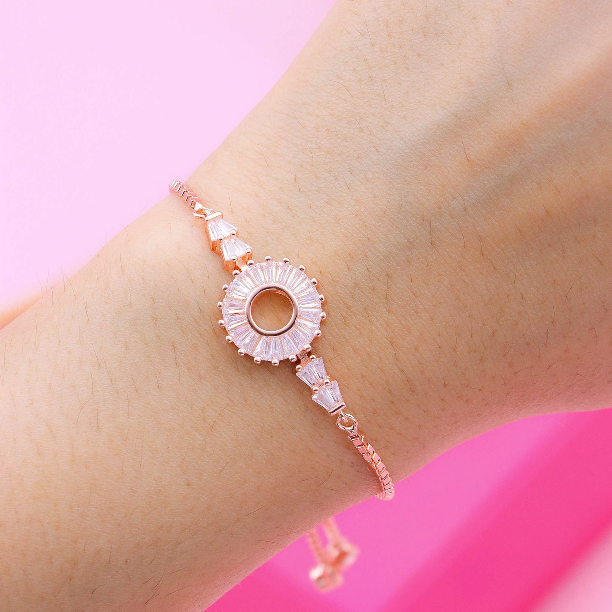 Bright Halo Rose Gold Bracelet