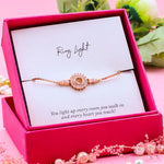 Bright Halo Rose Gold Bracelet