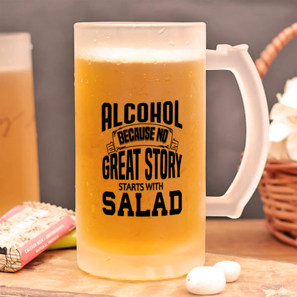 Frosted Printed Beer Mug