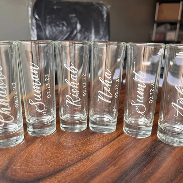 Personalized Shot glasses - Save the date - The Style Salad