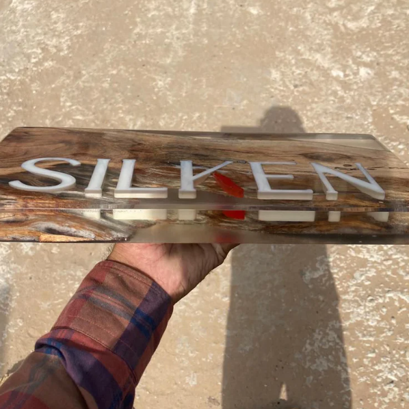 Buy Customized teak wood name plate