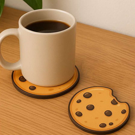 Cookie Coasters - Set of 2 White Light Elements