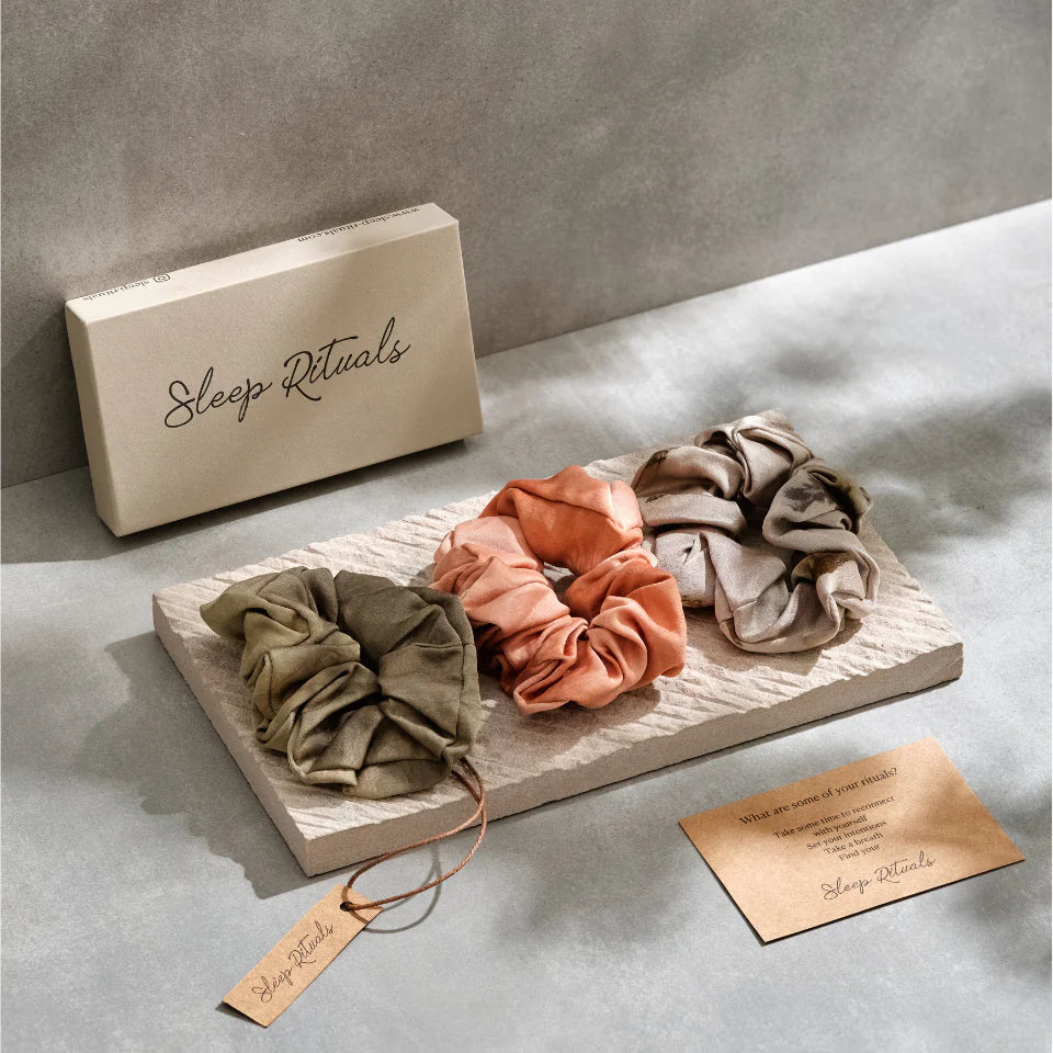 Silk Scrunchies - Set of 3