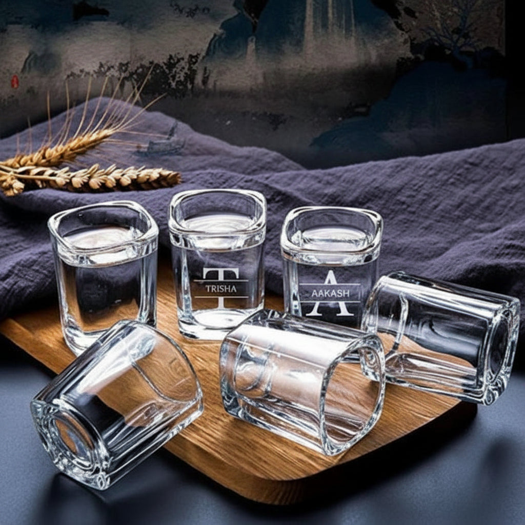 Square Shot Glasses Personalized