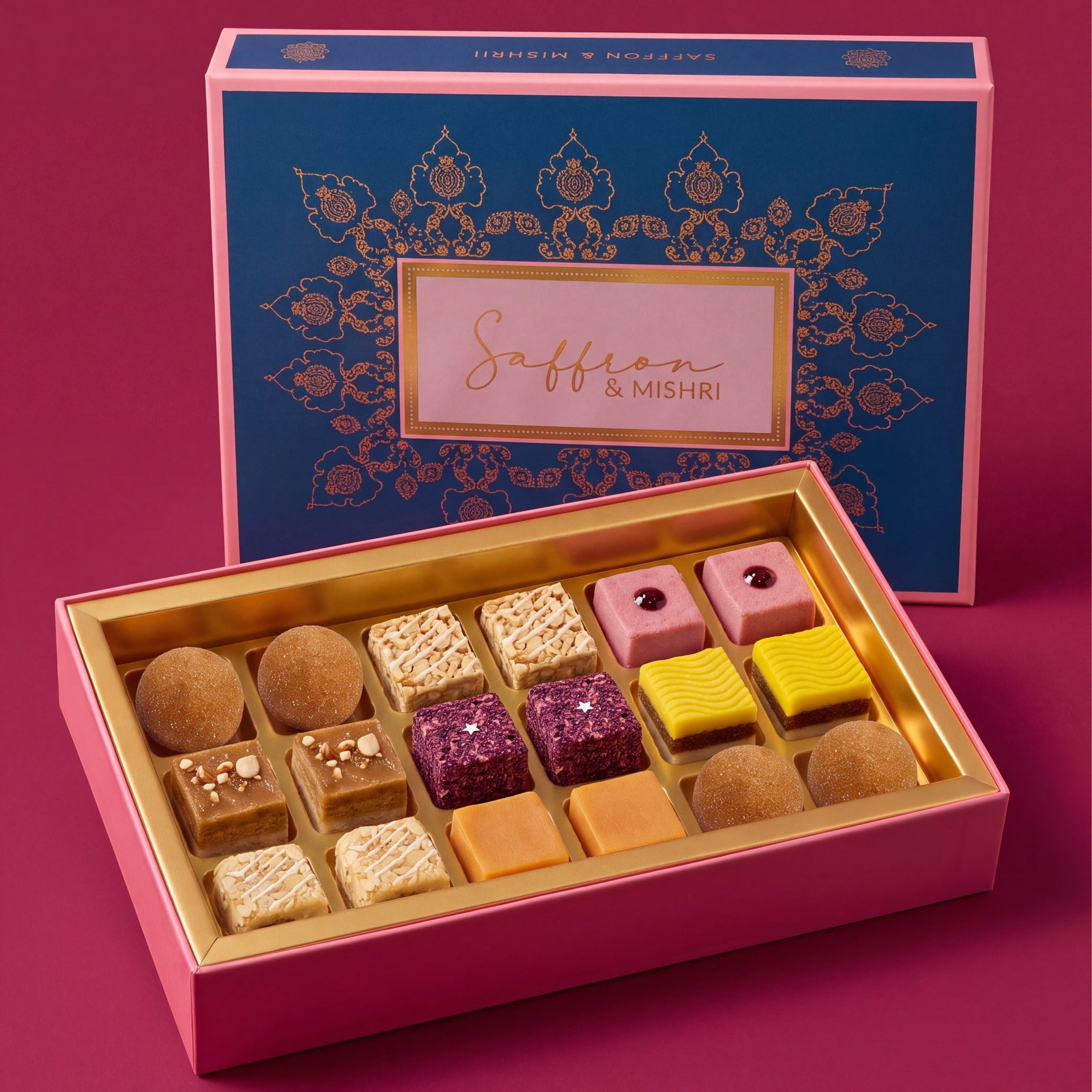 Signature Mithai 18 PC Box – Premium Diwali Gift Box with Assorted Indian Sweets