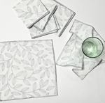 Feuille Silver Cocktail Napkins | Set of 6