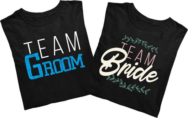 Team Bride Groom T-shirt Humus