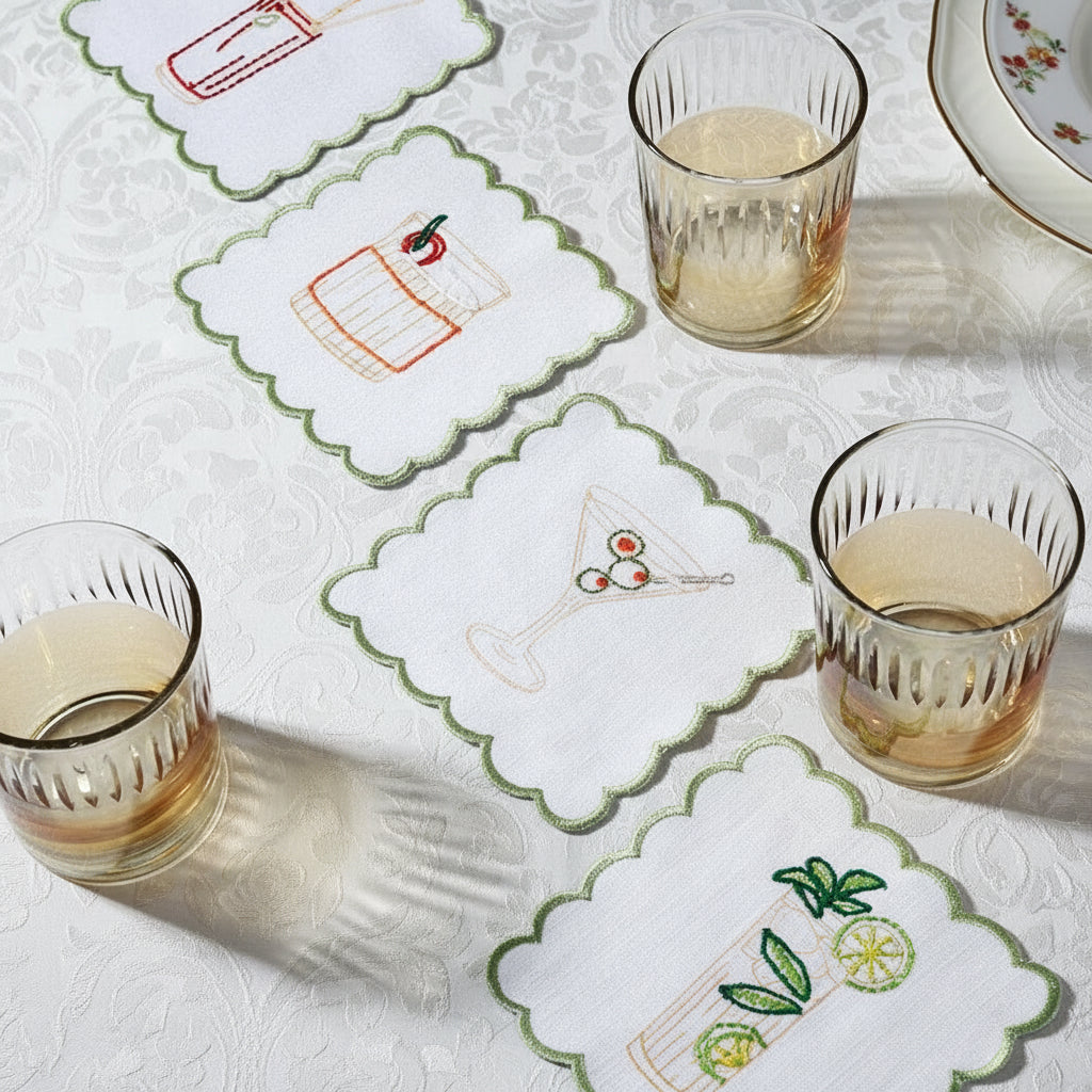 Tipsy on the Rocks - Whiskey Glasses + Coasters Set