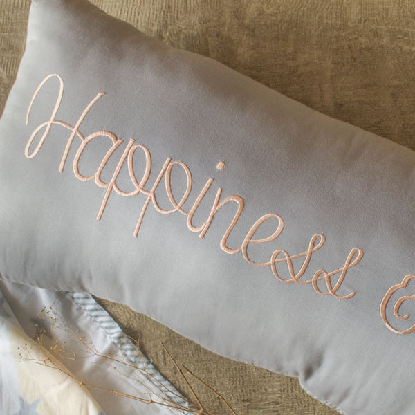 Embroidered Bolster Pillow Personalised
