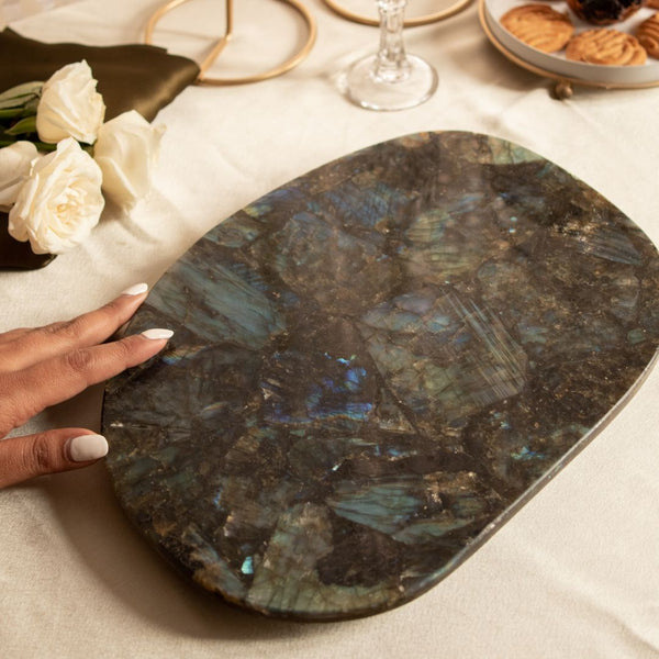 Blue Fire Labradorite Platter