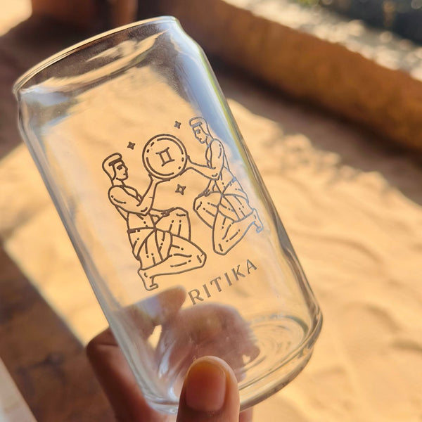 TriEye Crystal Can Glass+Straw Engraved