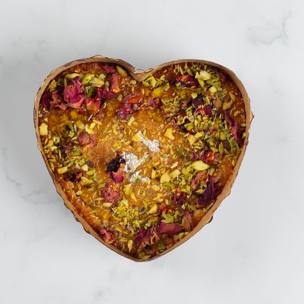 Heart Badam Bake Saffron