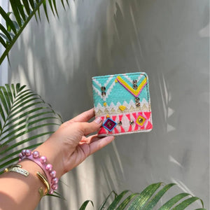 Pastel Embroidered wallet - The Style Salad
