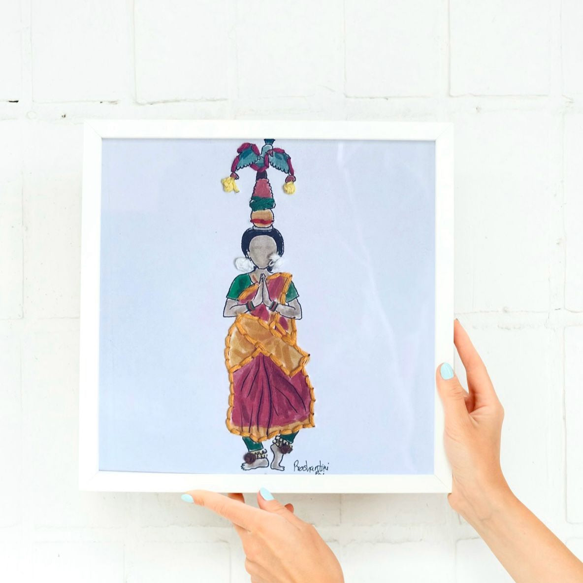 Karakattam Folk Dance Embroidery Frame