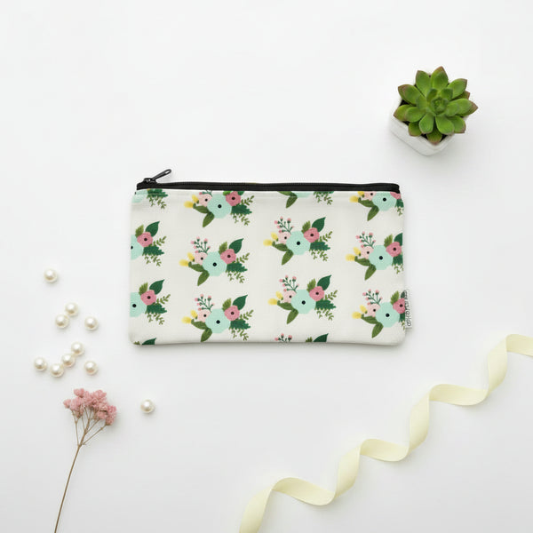 Floral Canvas Pouch - The Style Salad